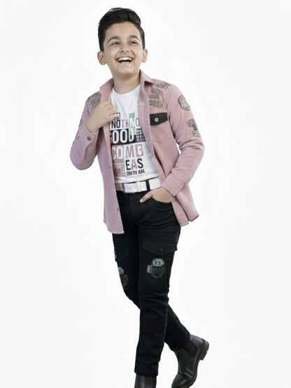 3-Pc Lavender Casual Pants Set