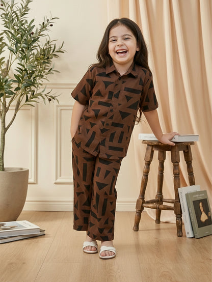 Girls Brown Co-ord Set