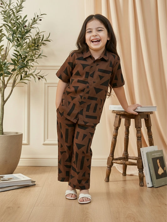 Girls Brown Co-ord Set