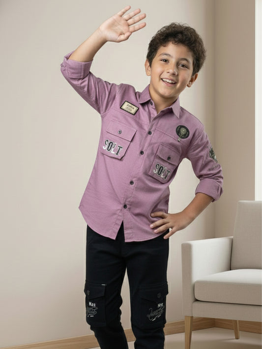 3-Pc Lavender Casual Pants Set