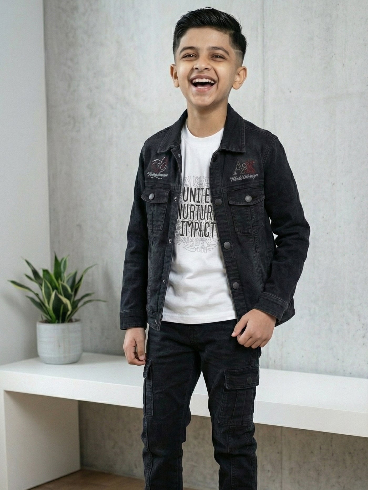 3-Pc Black Jacket Pants Set