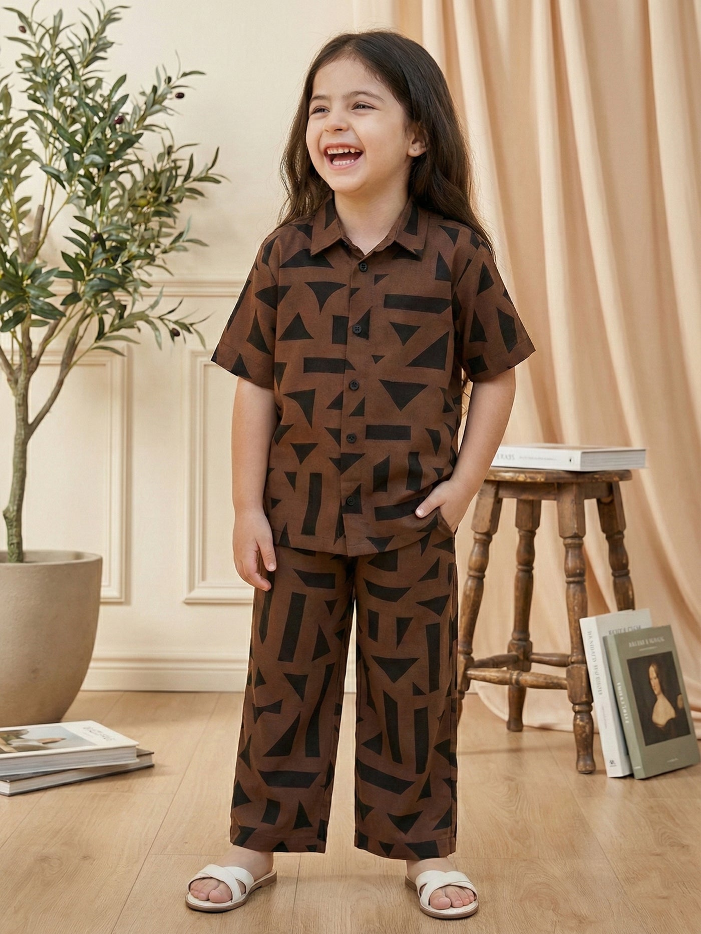 Girls Brown Co-ord Set
