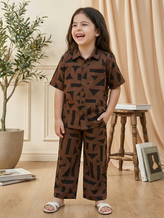 Girls Brown Co-ord Set