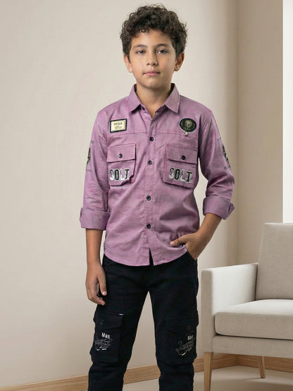 3-Pc Lavender Casual Pants Set