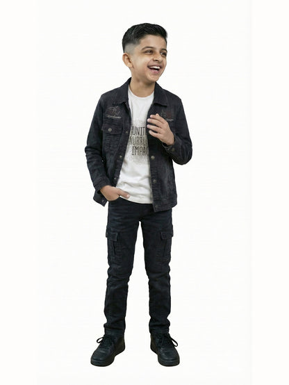 3-Pc Black Jacket Pants Set