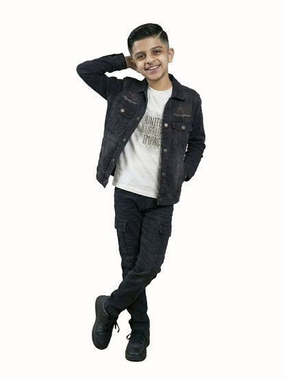 3-Pc Black Jacket Pants Set