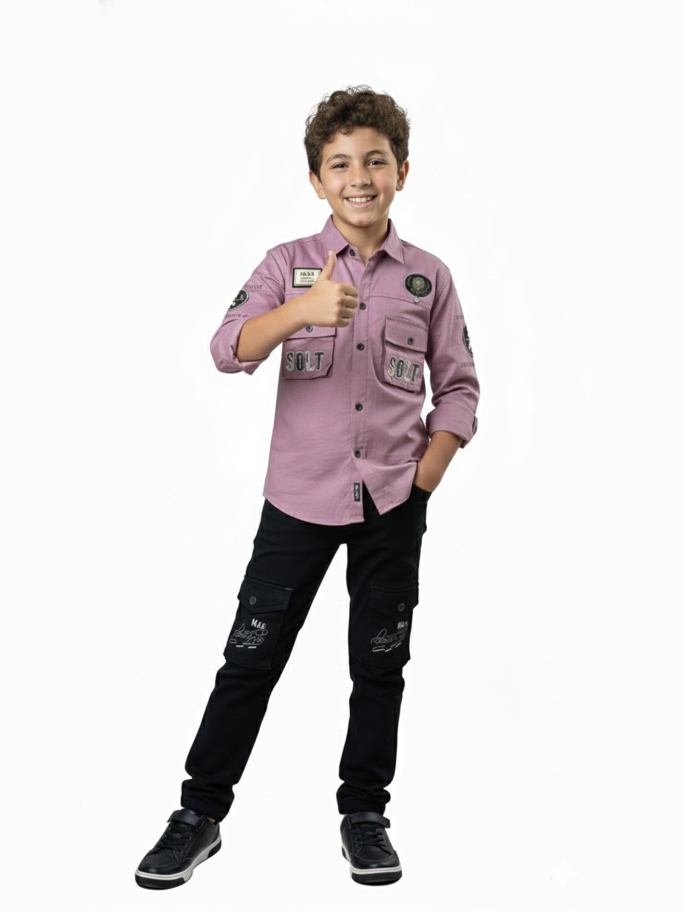 3-Pc Lavender Casual Pants Set
