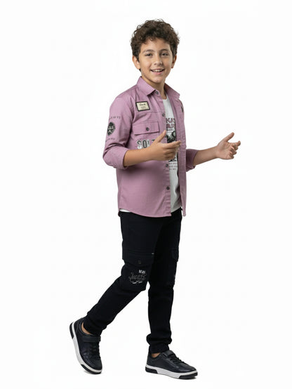 3-Pc Lavender Casual Pants Set