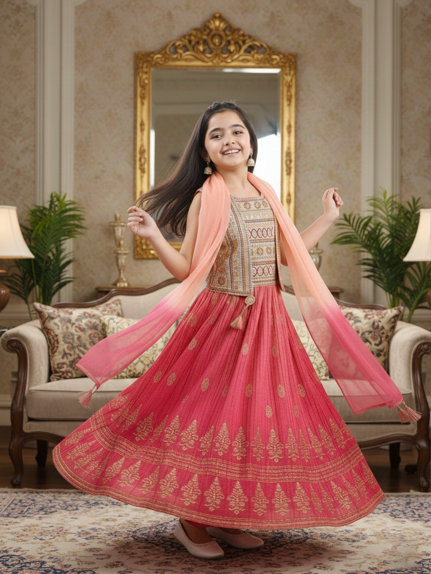 Blush Blossom Lehenga Set