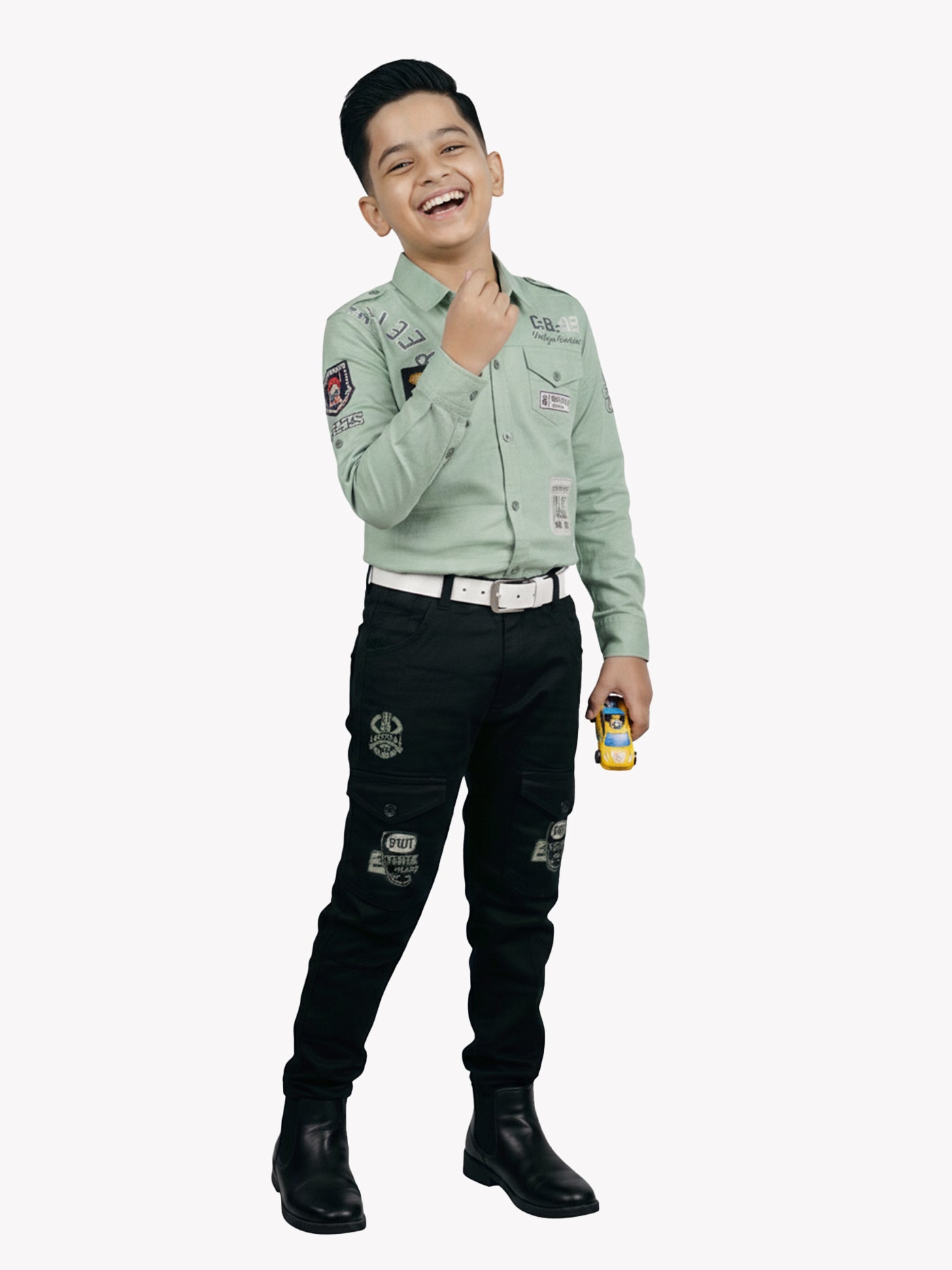 3-Pc Mint Green Casual Pants Set