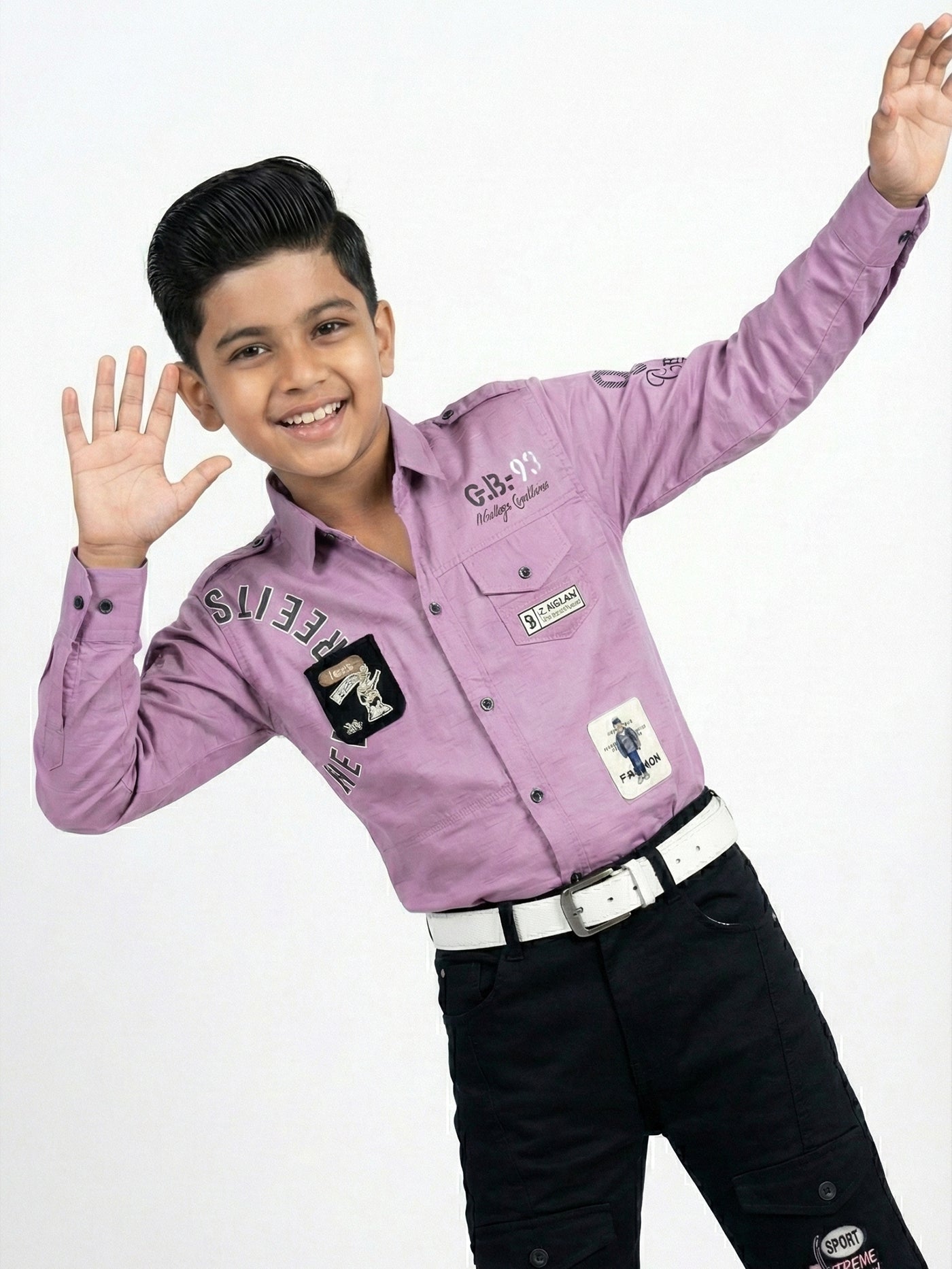 3-Pc Lavender Casual Pants Set