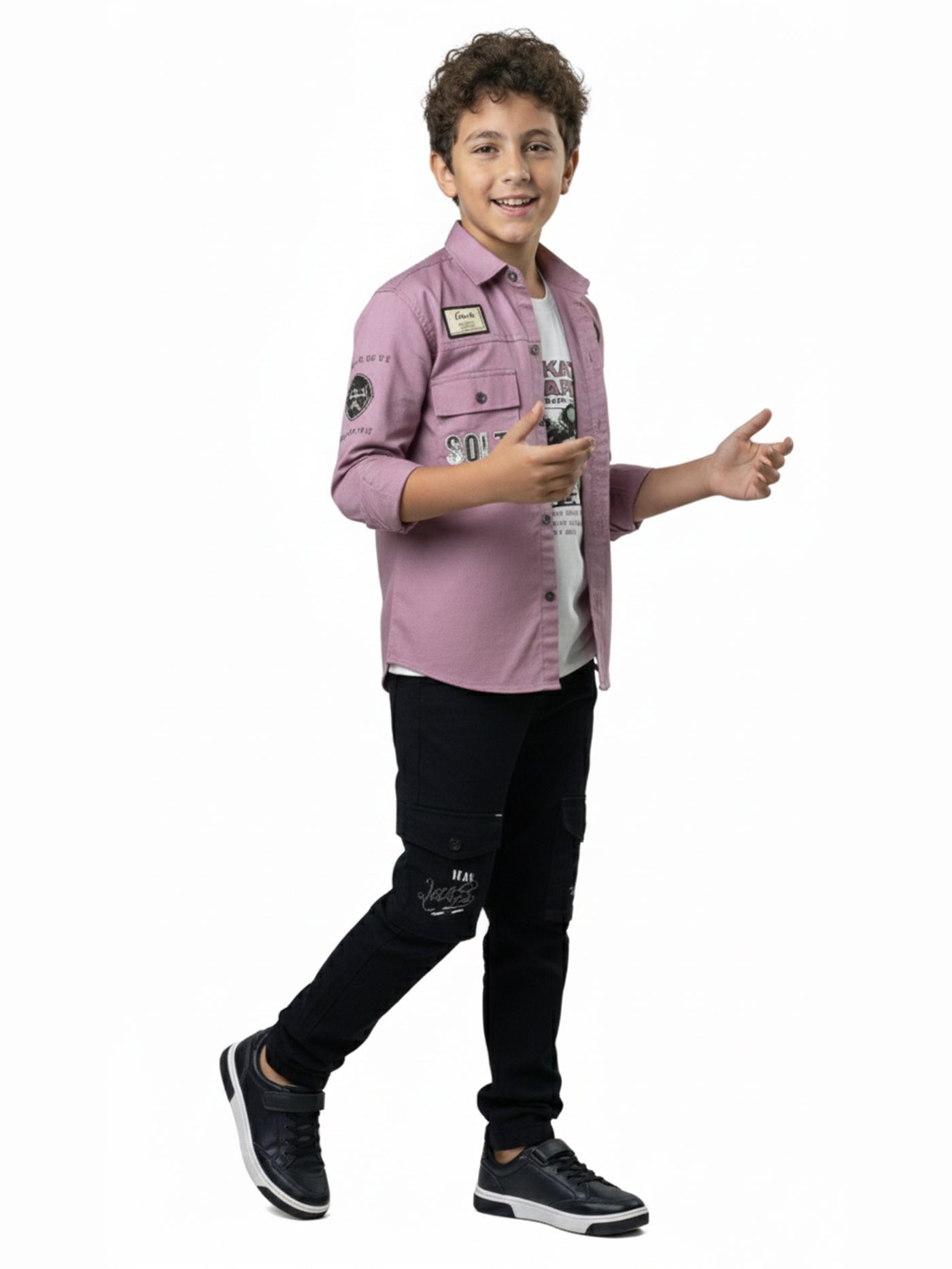 3-Pc Lavender Casual Pants Set