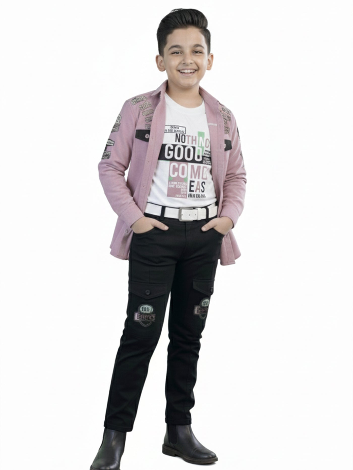 3-Pc Lavender Casual Pants Set